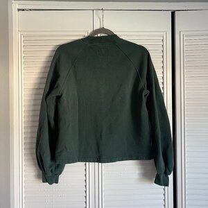 ABERCROMBIE & FITCH Mock Neck Emerald Green Sweater